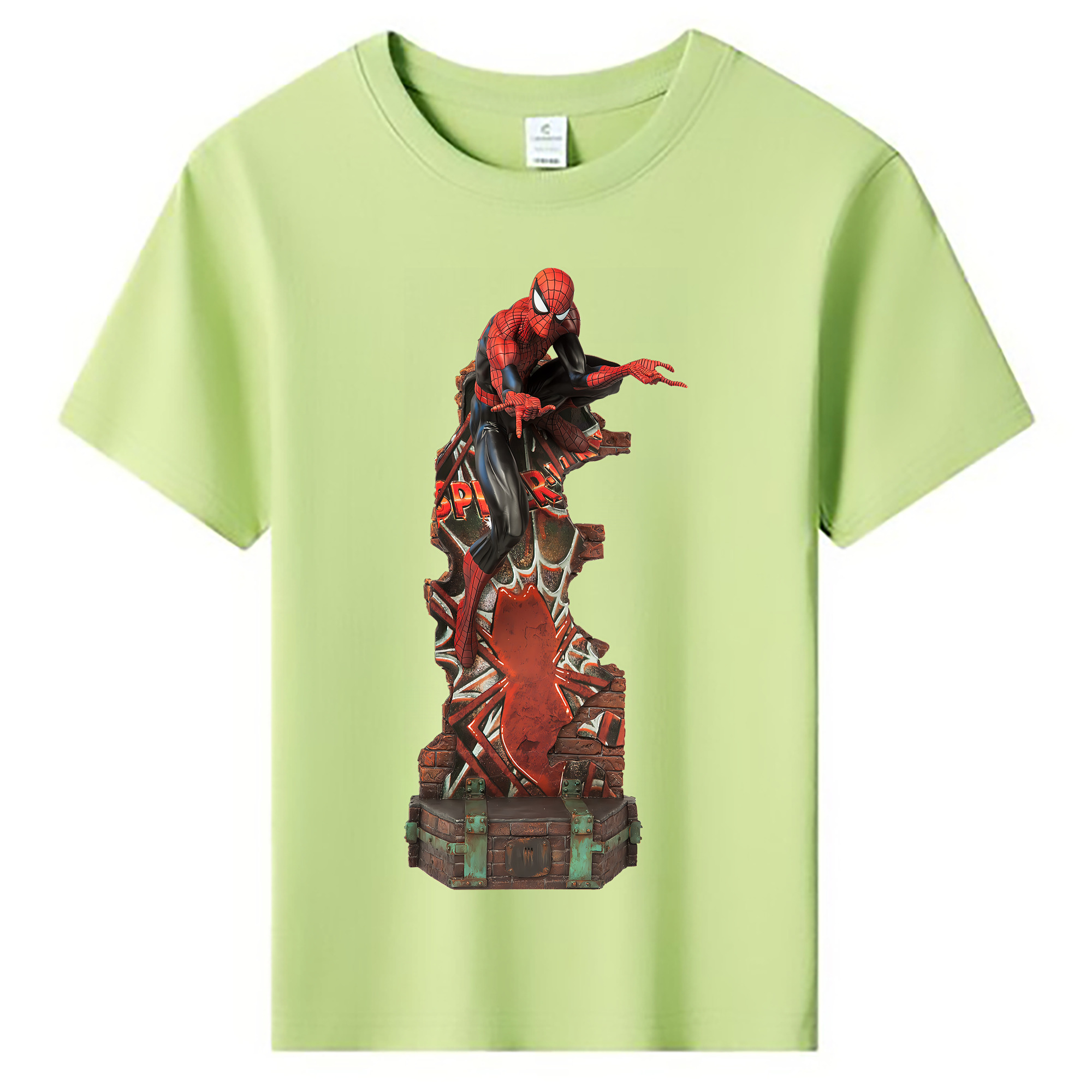 （画像用） Spider Man スパイダーマン 綿100％キッズTシャツ（フロントプリント）